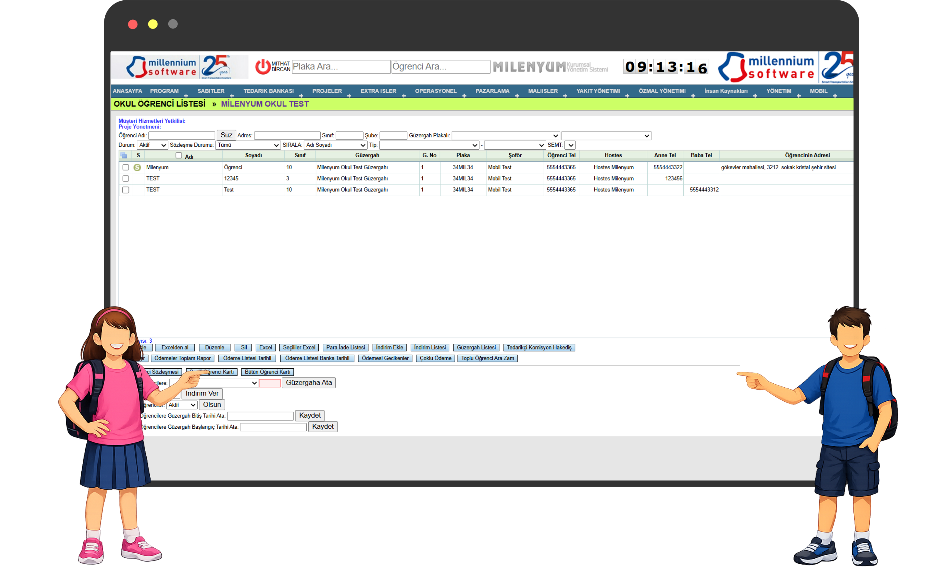 Öğrenci Taşımacılığı ERP Arayüz Görseli
